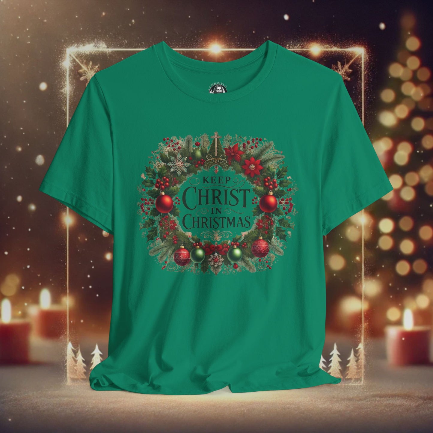 Keep Christ in Christmas T-Shirt | Faith-Filled Family Matching Tee (Toddler to Adult Sizes, White, Red, Green