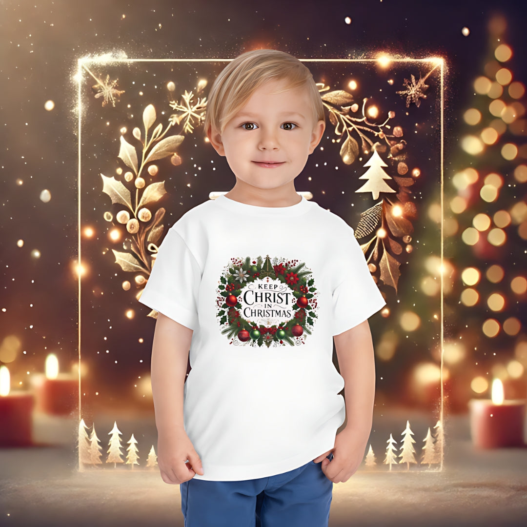 Keep Christ in Christmas T-Shirt | Faith-Filled Family Matching Tee (Toddler to Adult Sizes, White, Red, Green