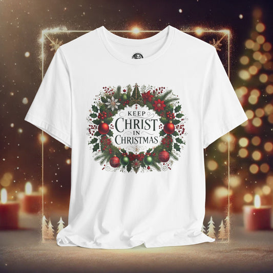 Keep Christ in Christmas T-Shirt | Faith-Filled Family Matching Tee (Toddler to Adult Sizes, White, Red, Green