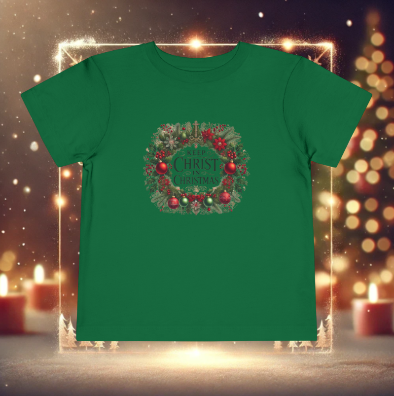 Keep Christ in Christmas T-Shirt | Faith-Filled Family Matching Tee (Toddler to Adult Sizes, White, Red, Green