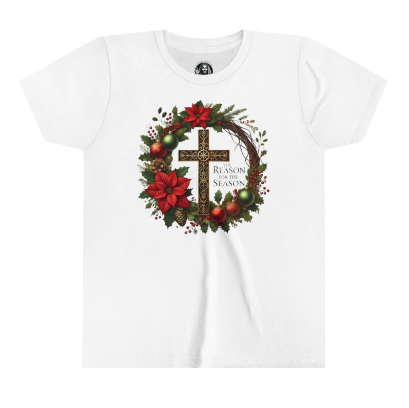 Reason For The Season V1 | Christmas Family Matching T-Shirt  (Toddler to Adult Sizes, White, Red, Green)