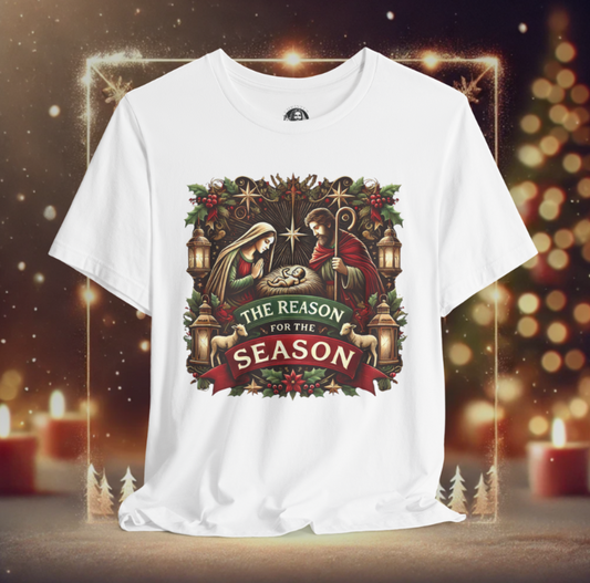 Reason For The Season Version 2 | Christmas Family Matching T-Shirt  (Toddler to Adult Sizes, White, Red, Green)